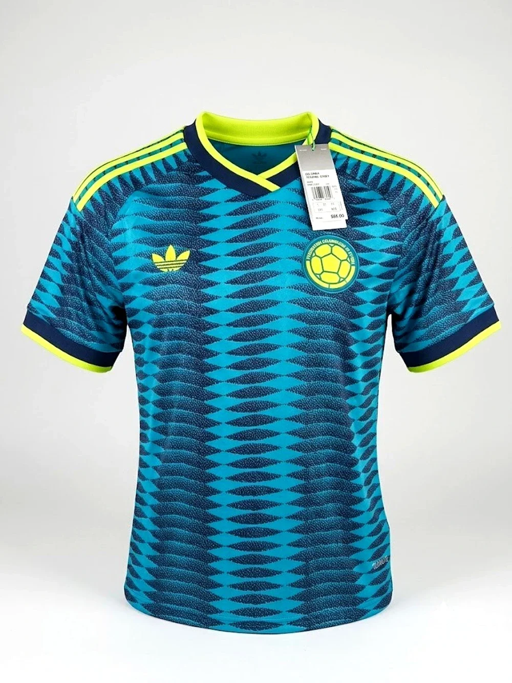 Adidas Colombia FCF Youth Soccer Jersey Blue Teal Size 11-12Y M NWT